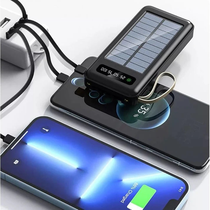 Portable Battery Charger Power Bank 10000mAh - Solar and Electric Charging